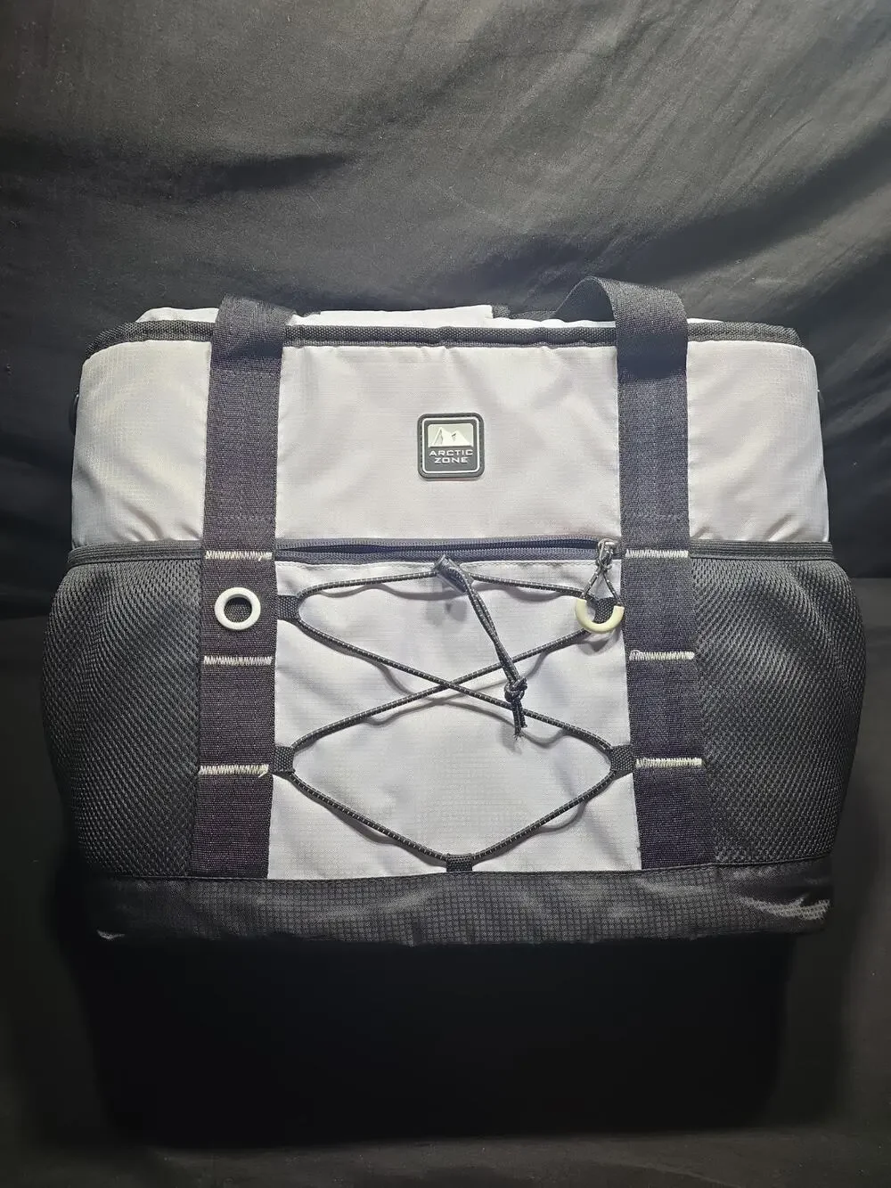 Arctic Zone Soft-Sided Cooler Tote Bag Gray/Black Wipe Clean w/ Ice Wall